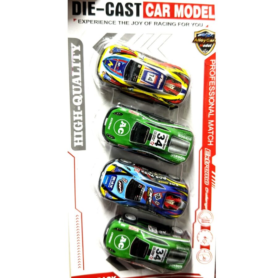 Die-Cast Race Cars Premium Set (4 pk)